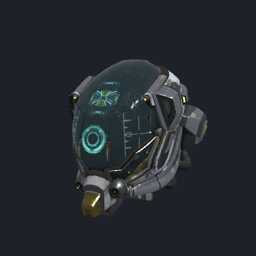 The DamagedHelmet glTF model drawn by Eskiu GPU's model renderer
