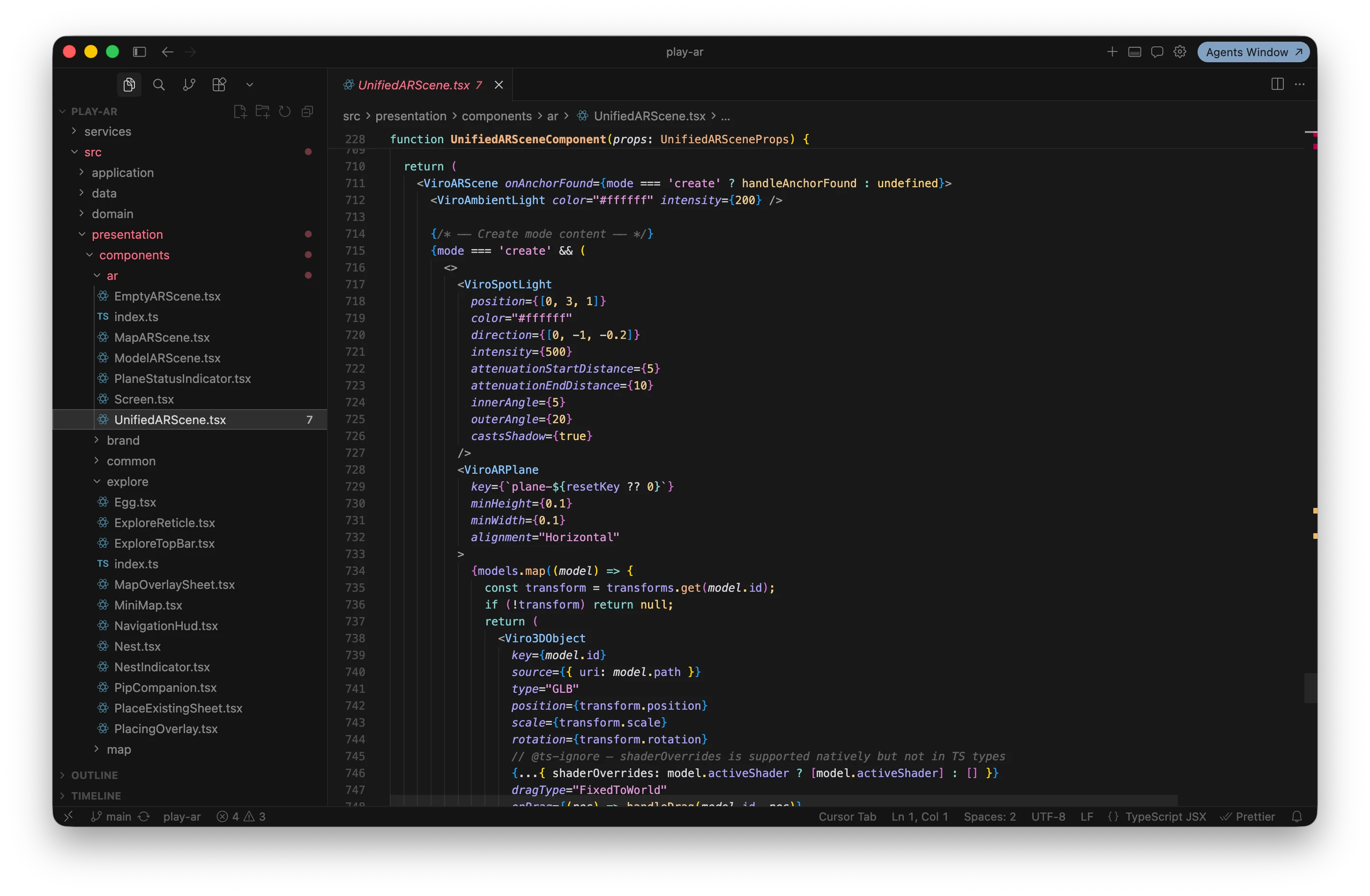 A React Native app using ViroReact components, open in a standard TypeScript IDE