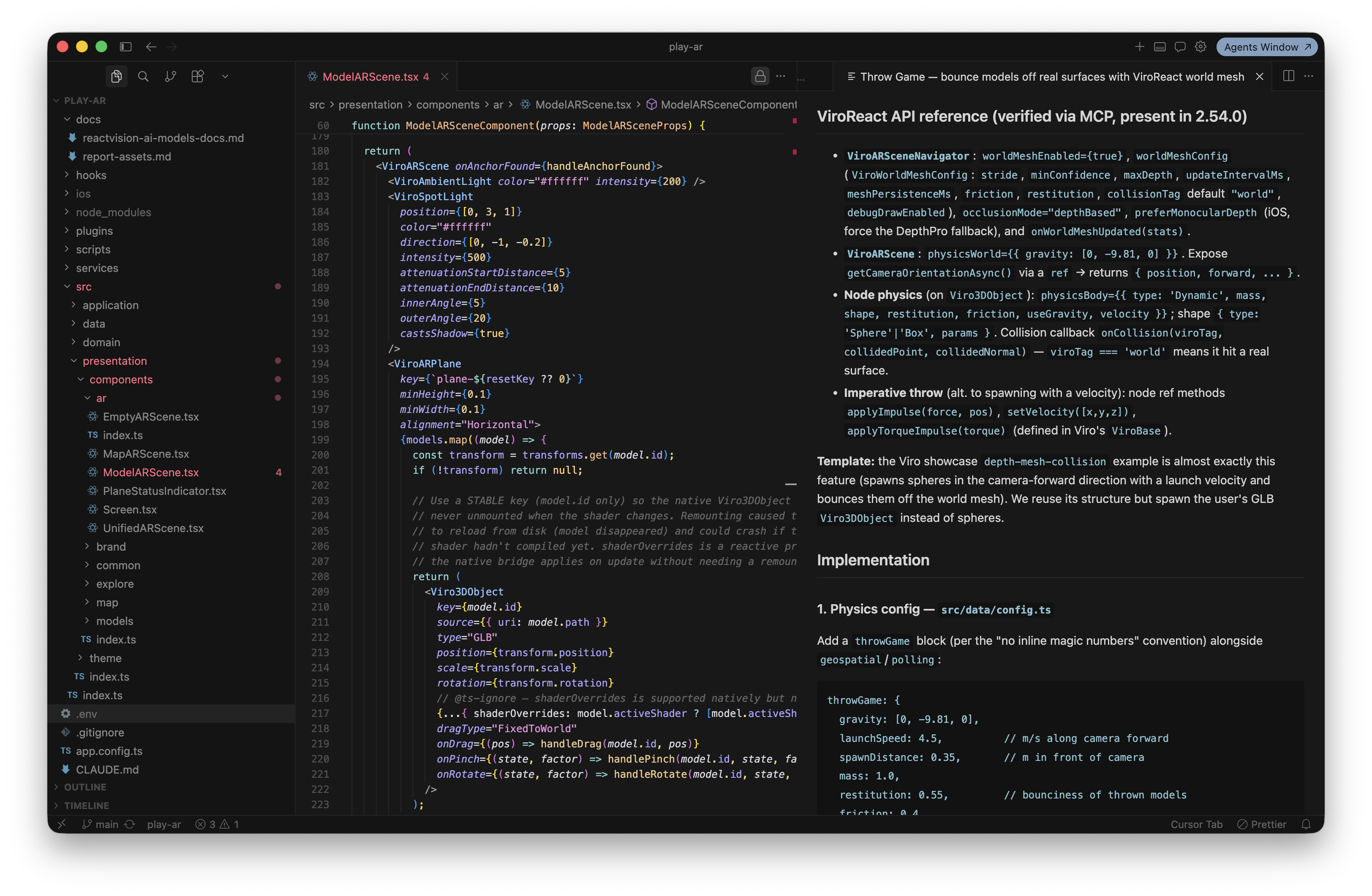 The ViroReact MCP server in an IDE