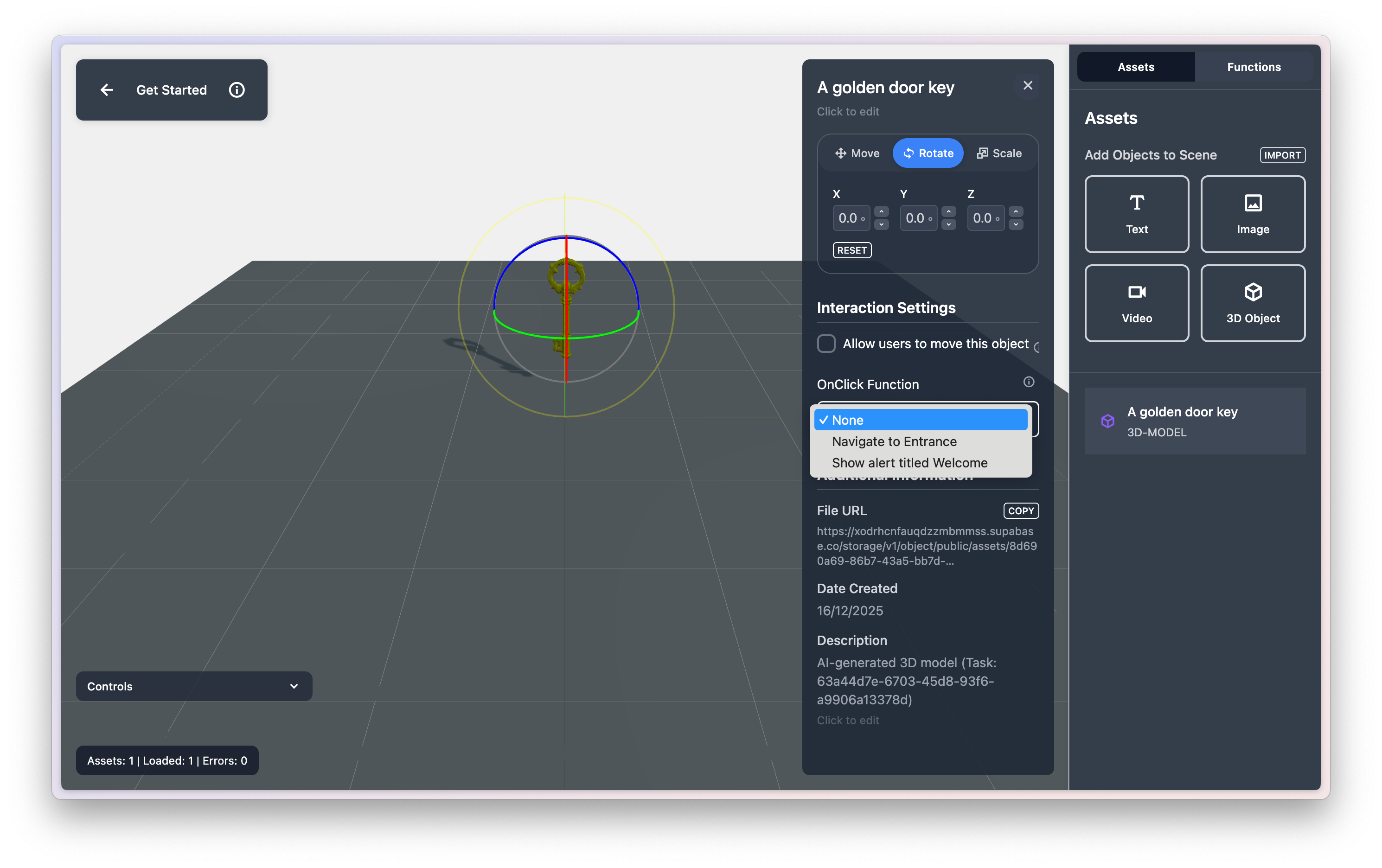 Improved asset editor enables you to better control how assets behave