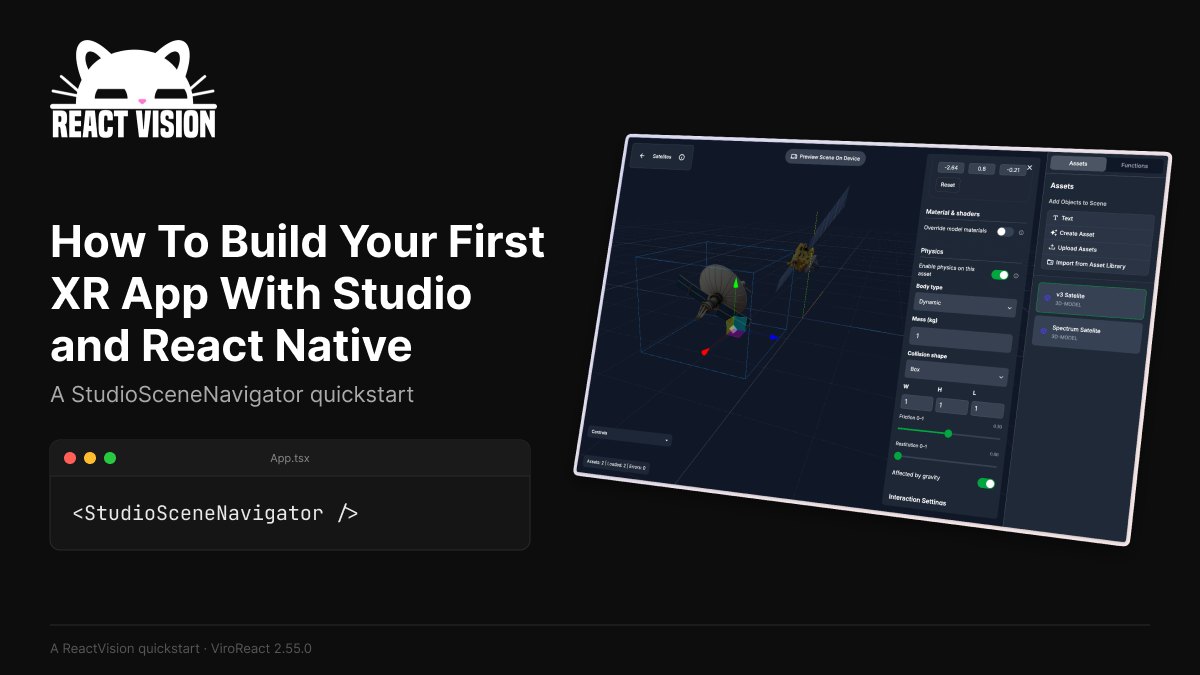 How To Build Your First AR & VR App With Studio and React Native
