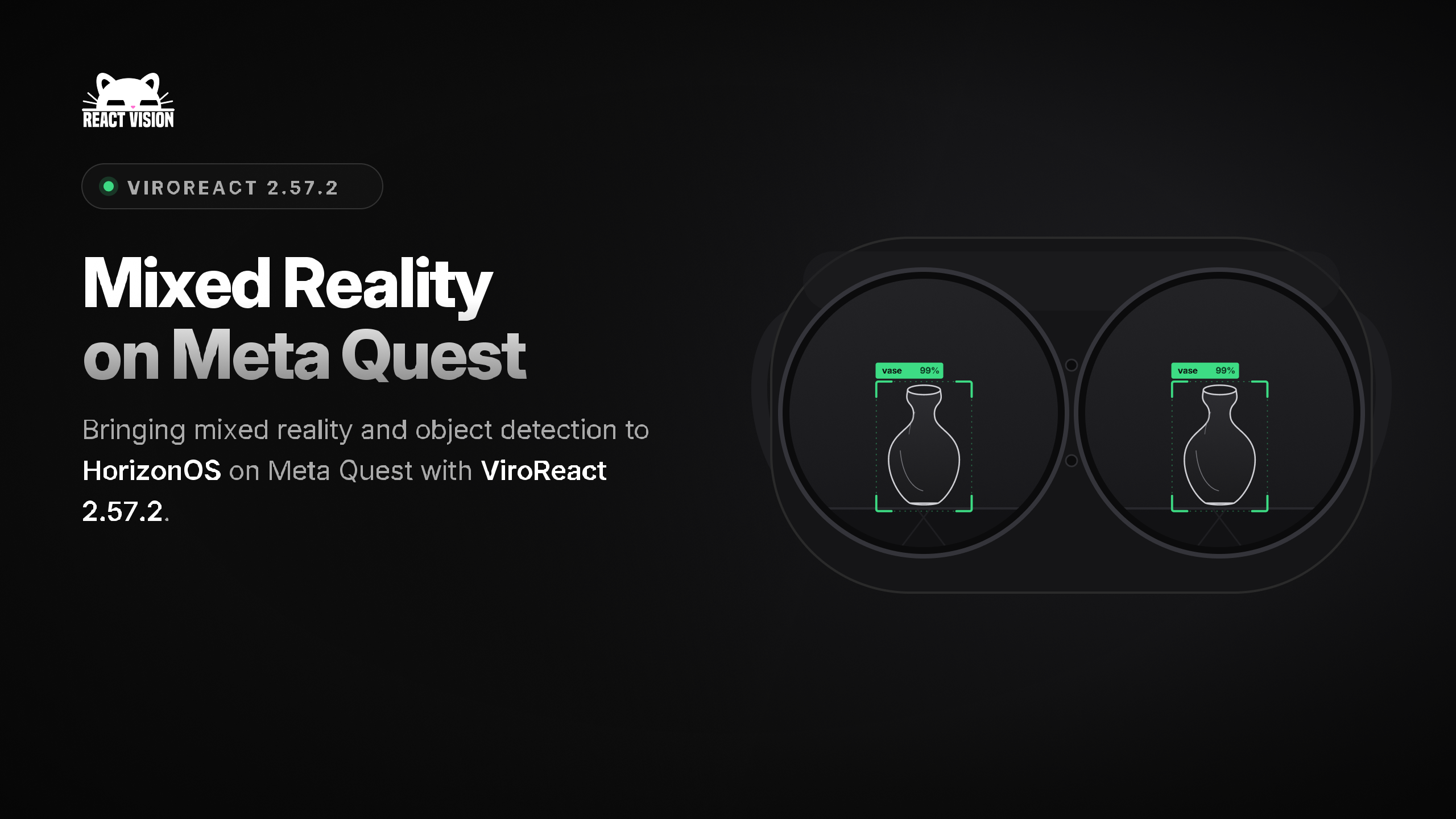 Mixed Reality and Object Detection on Meta Quest: ViroReact 2.57.2