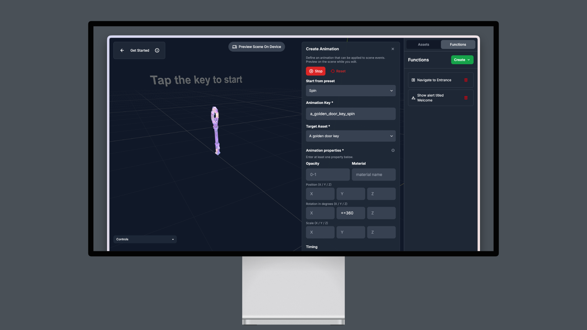 Creating animations within Studio