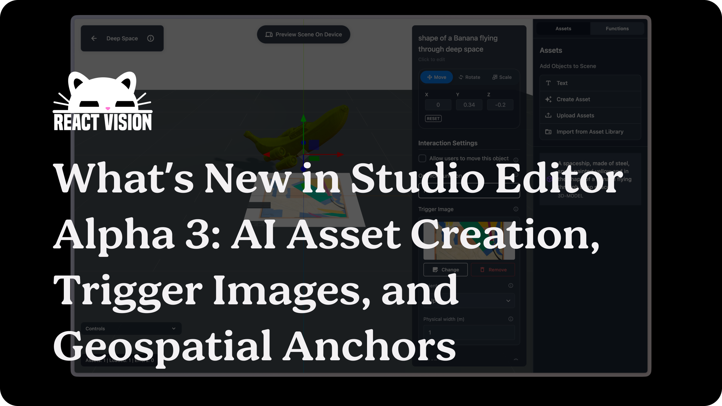 What’s New in Studio Editor Alpha 3: AI Asset Creation, Trigger Images, and Geospatial Anchors